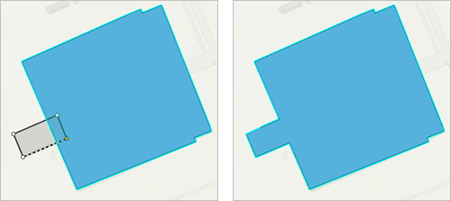 Add geometry to a polygon feature Add geometry to a polygon feature